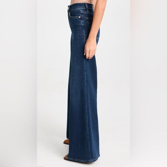 Frame Denim Dark Blue Flare & Wide Leg Jeans - Picture 3 of 12